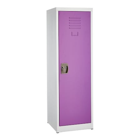 Adiroffice 48" H x 15" W Steel Single Tier Locker ADI629-01-PUR